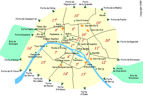 carte paris 